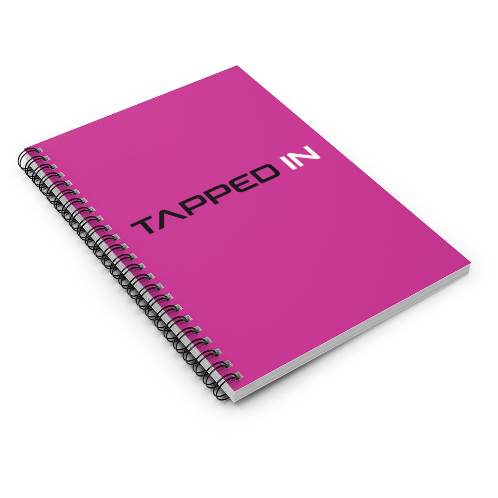 Tapped In Spiral Notebook (Pink)